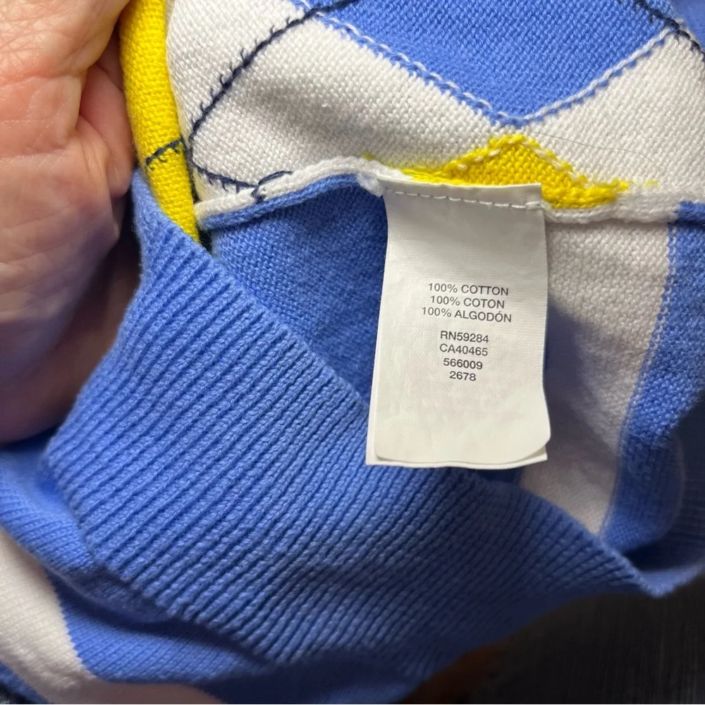The Children’s Place Small (5/6) Blue and Yellow Argyle Sweater Vest